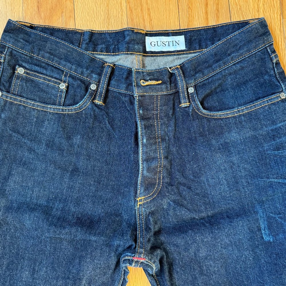 Gustin #75 Okayama Standard Straight Leg Selvedge Jeans Size 35 (33x32) NWOT Raw